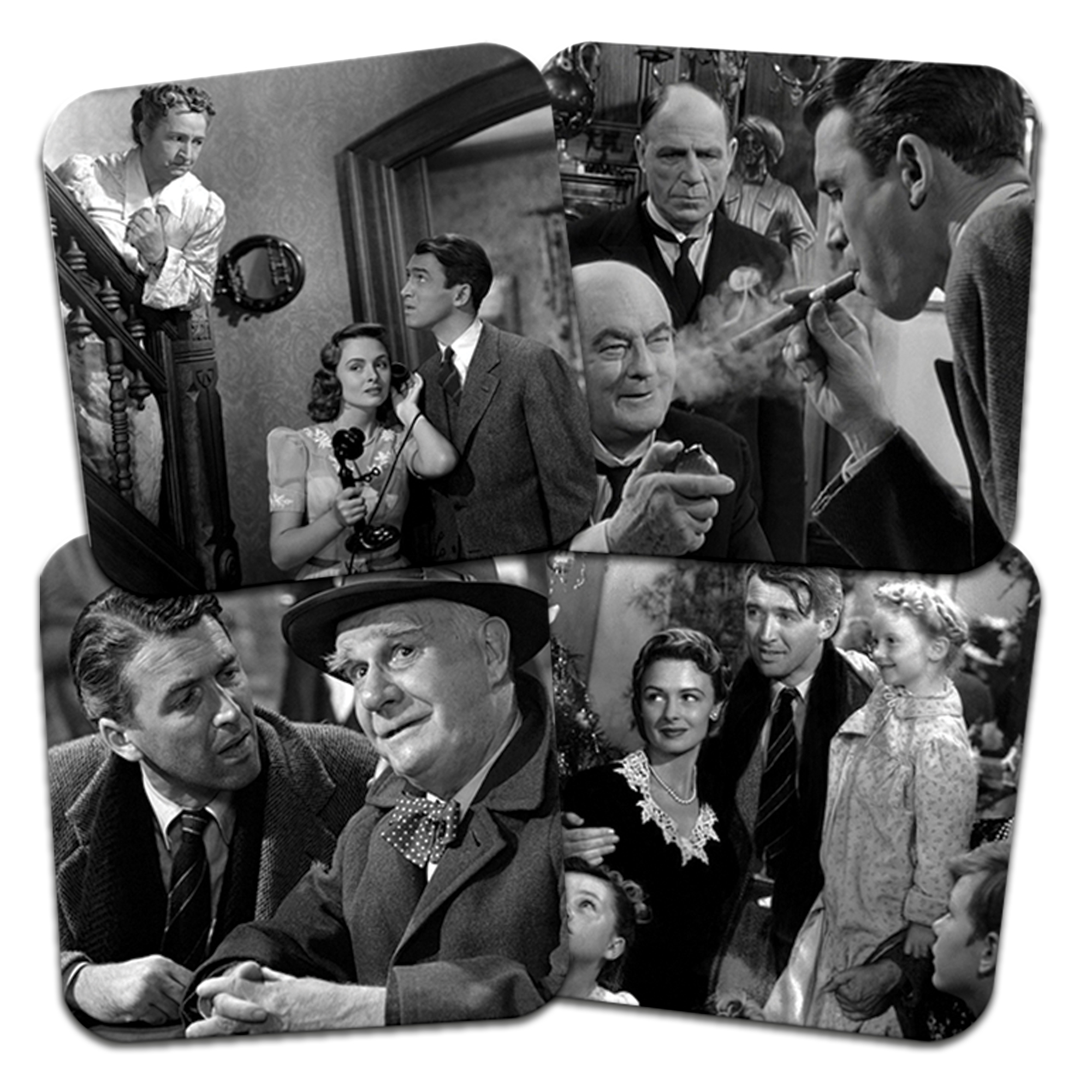 Set of 4 It's A Wonderful Life Coasters