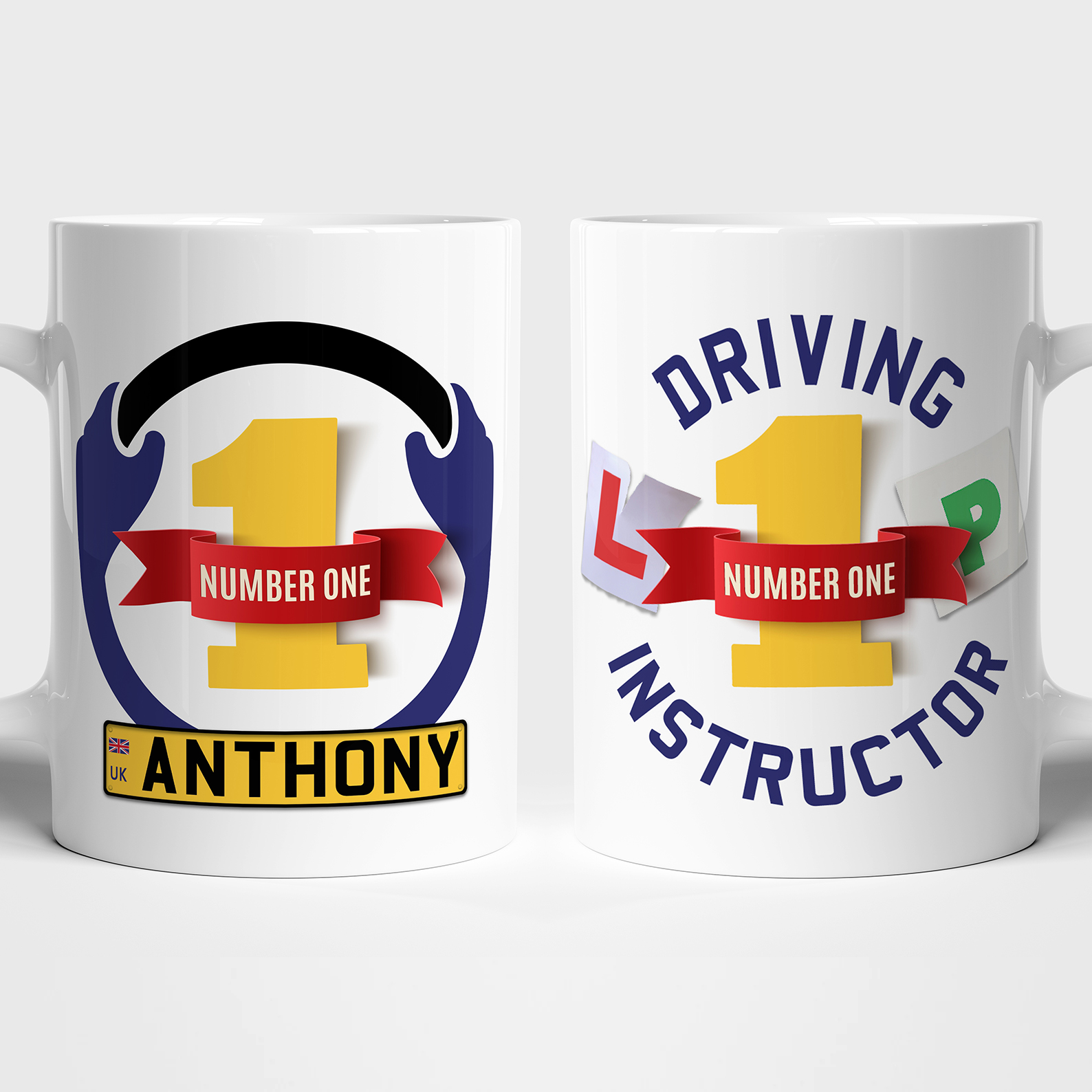 Personalised Driving Indtructor MugBlue