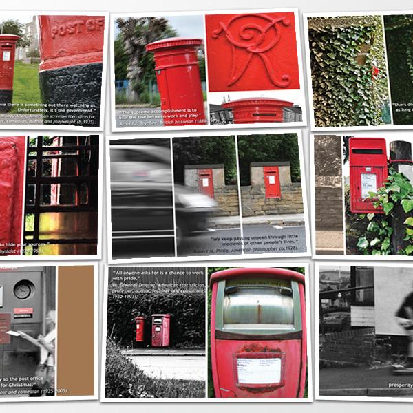 Series Of Post Box Themed PostCards for Retail Sales